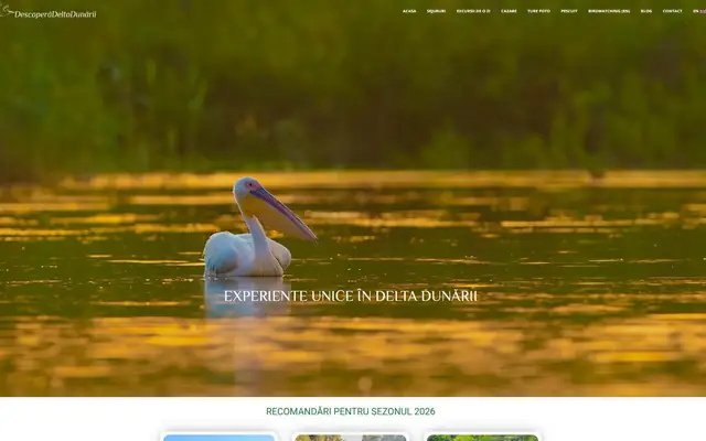 Pagina principală a site-ului descoperadeltadunarii.ro