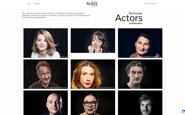 Captură de ecran din romanianactors.com