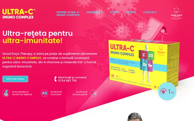 Pagina principală a site-ului ultra-c.ro